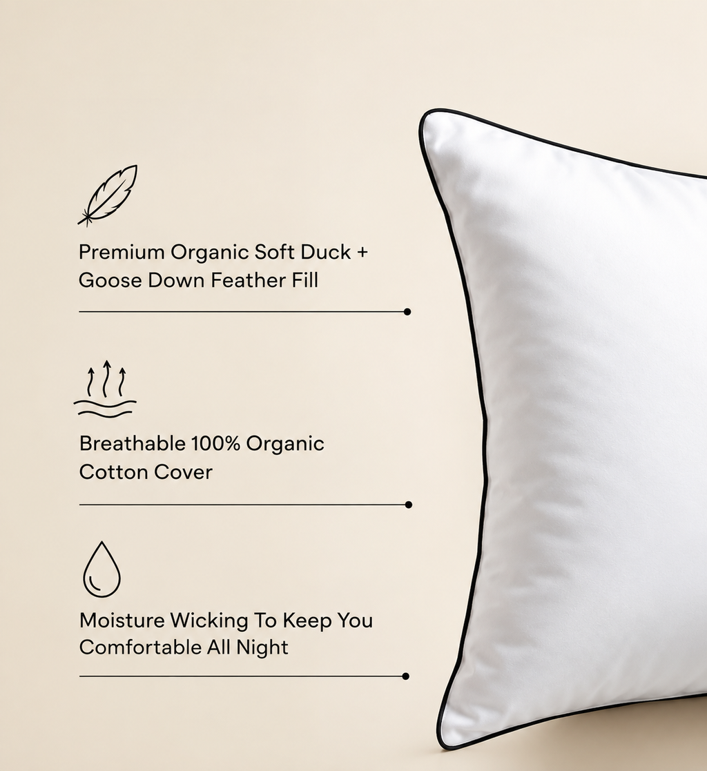 Premium Organic Goose Down Pillow